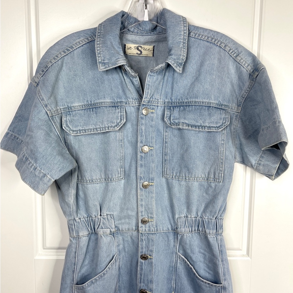 FREE PEOPLE Marci Coverall Jumpsuit NEW Size S Clear Skies Blue - Picture 4 of 13